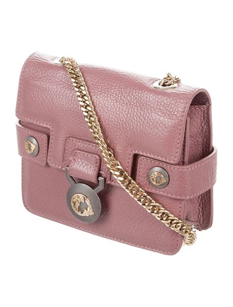 versace collection leather fold-over crossbody bag|Versace crossbody bag sale.